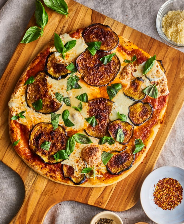 Eggplant Parm pizza