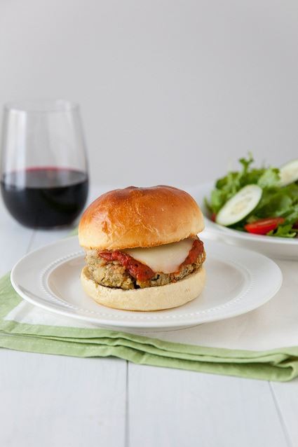 Eggplant Parmesan burgers