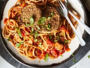 Eggplant Parmezzan pasta