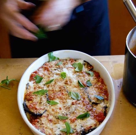 Eggplant Parmigiana (Melanzana Parmigiana)