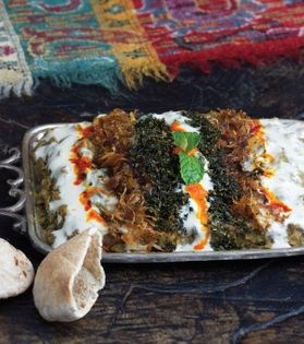 Eggplant porridge (Halim-e bademjan)