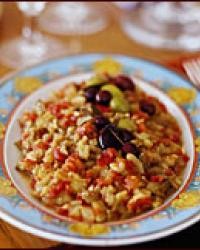 Eggplant salad with cumin and fresh herbs