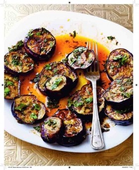 Eggplant smothered with charmoula