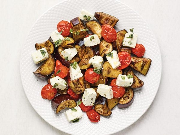 Eggplant with marinated feta