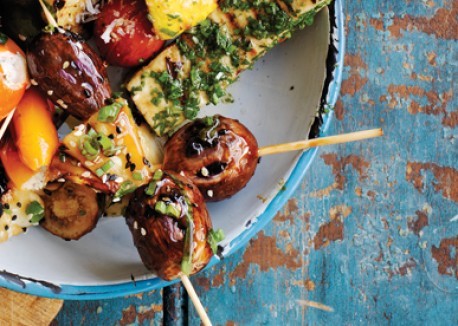 Eggplant yakitori
