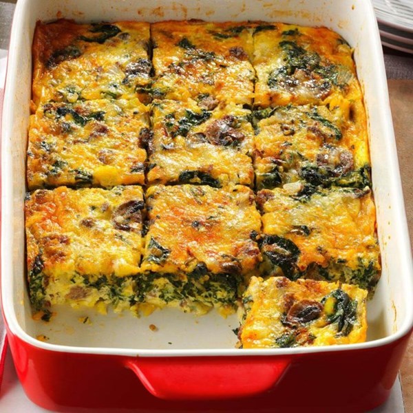 Eggs Florentine casserole