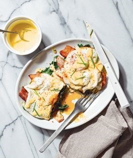 Eggs Florentine with tarragon Hollandaise