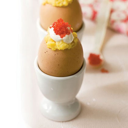 Eggs in overcoats