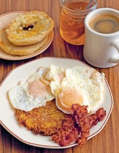 Eggs over easy