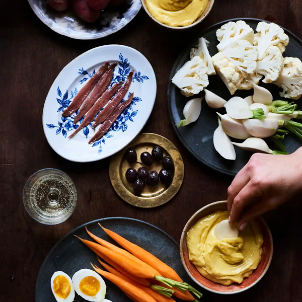 Eggs, potatoes and aioli