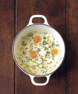 Eggs with asparagus and Comté