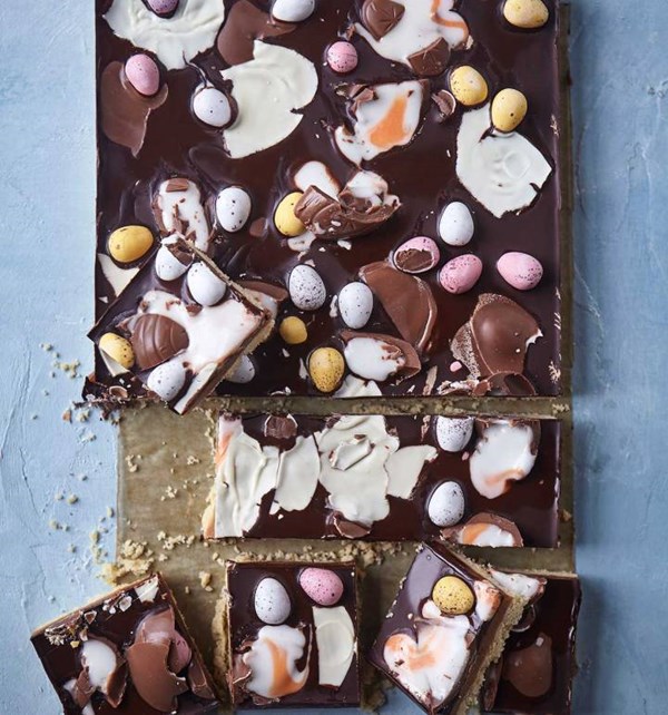 Eggtastic millionaire's shortbread