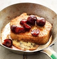 Eggy bread & cherries