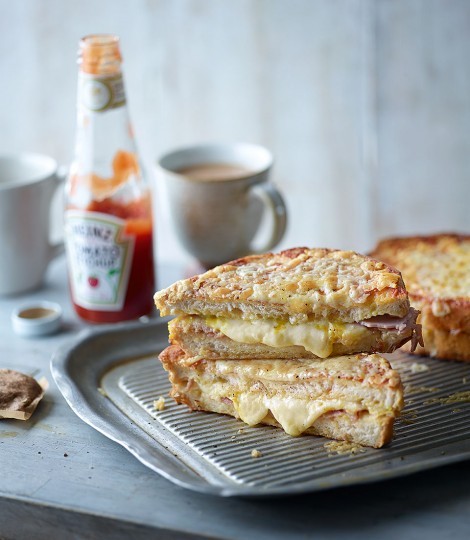 Eggy-bread grilled cheese sandwich