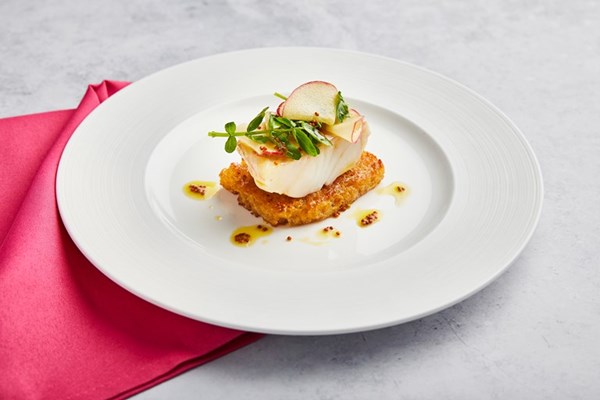  Eggy bread with smoked haddock and watercress and apple salad
