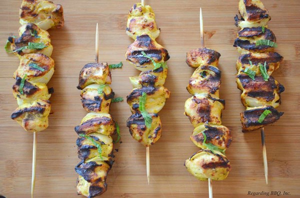 Egyptian chicken kebabs