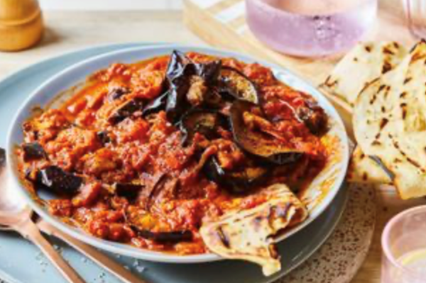 Egyptian spiced eggplant (Eggplant mesa'a'ah)