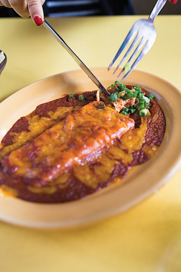 El Coyote's cheese enchiladas
