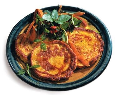 Elam curried potato & egg patties