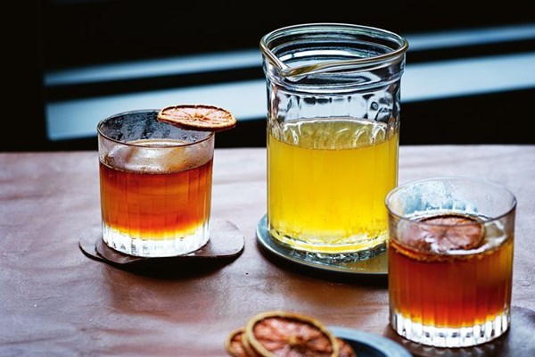 Elderflower and Pimm's cocktail