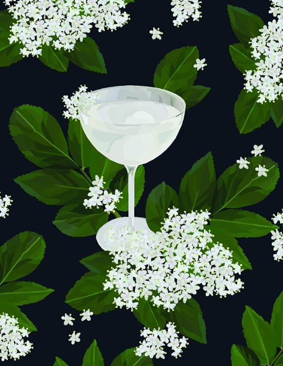 Elderflower martini