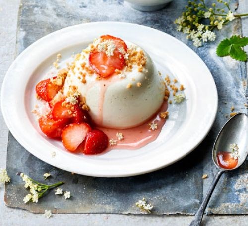 Elderflower panna cotta