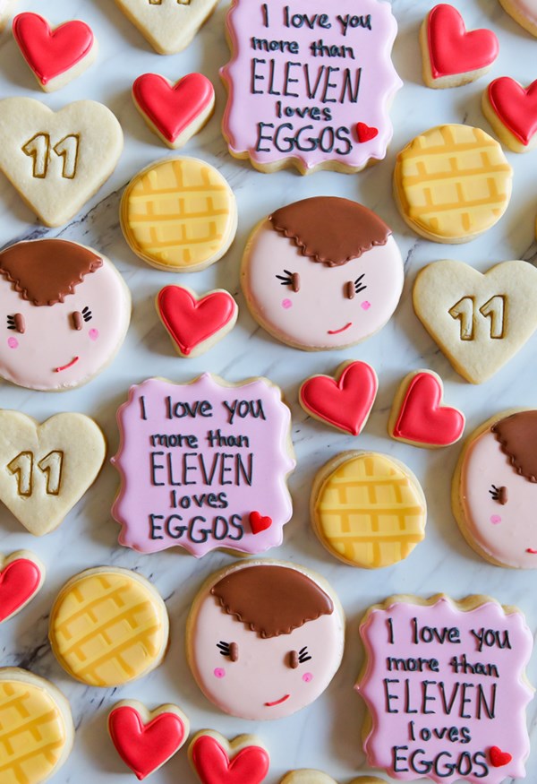 Eleven and Eggo waffle cookies