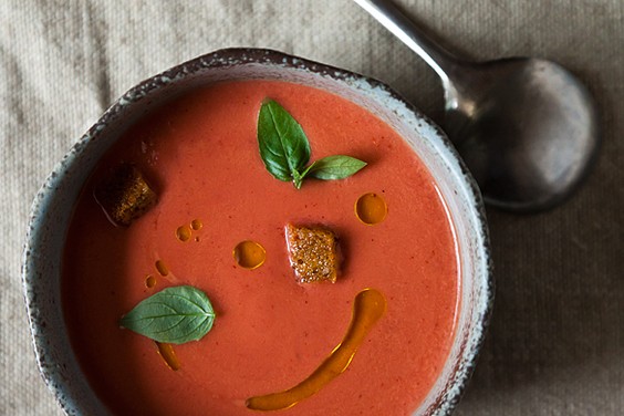 Eleven Madison Park's strawberry gazpacho
