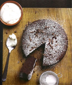 Elizabeth David's chocolate and almond cake