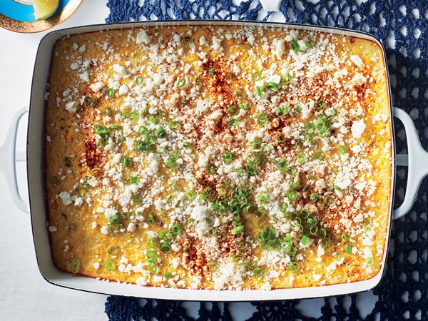 Elote corn pudding