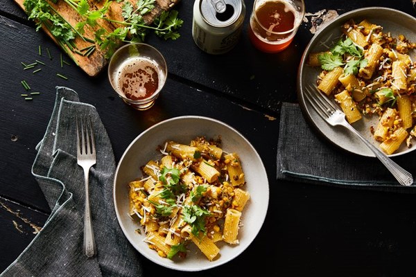 Elote rigatoni