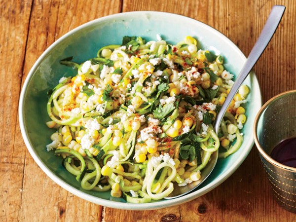 Elote-style zucchini noodles