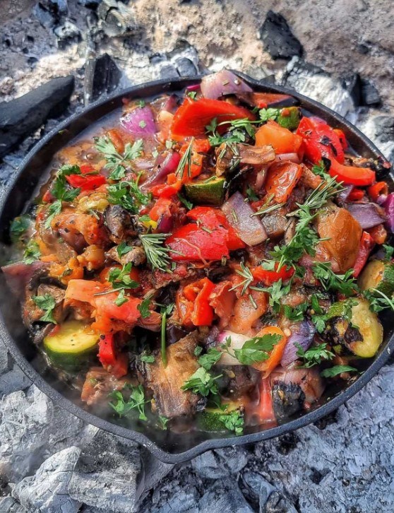 Ember-charred ratatouille