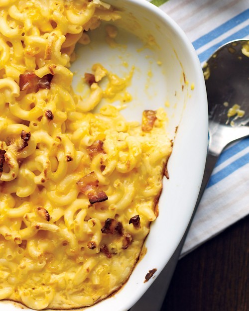 Emeril's three-cheese baked macaroni