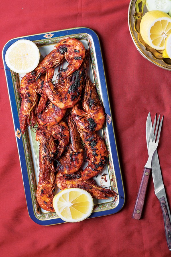 Emirati grilled prawns (Rubyan meshwi)
