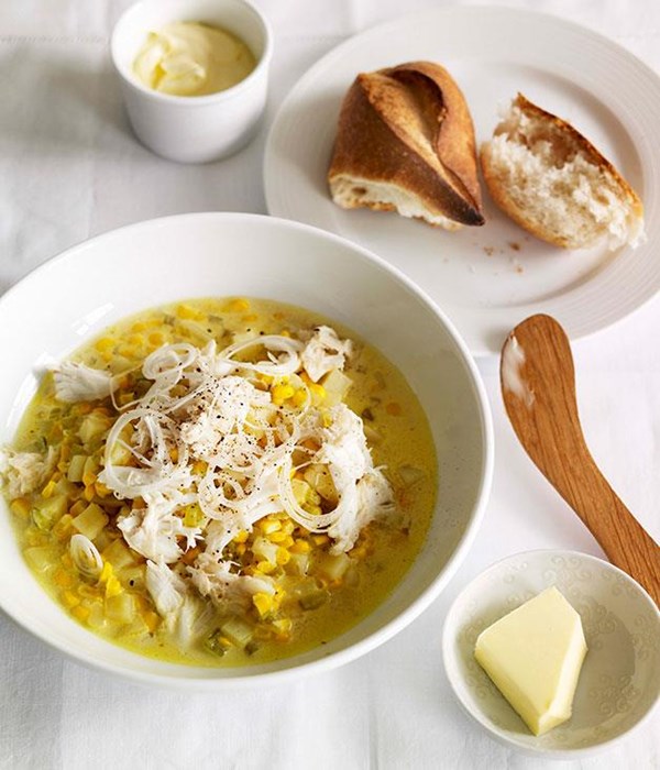 End-of-spring corn and crab chowder