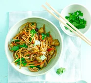 End-of-the week veggie noodles with ginger & tamari
