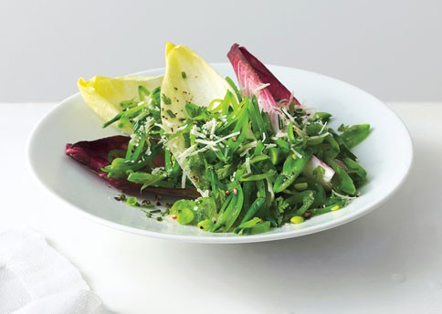 Endive & snap pea salad with Parmesan dressing