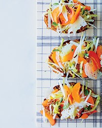 Endive-and-apricot tartines