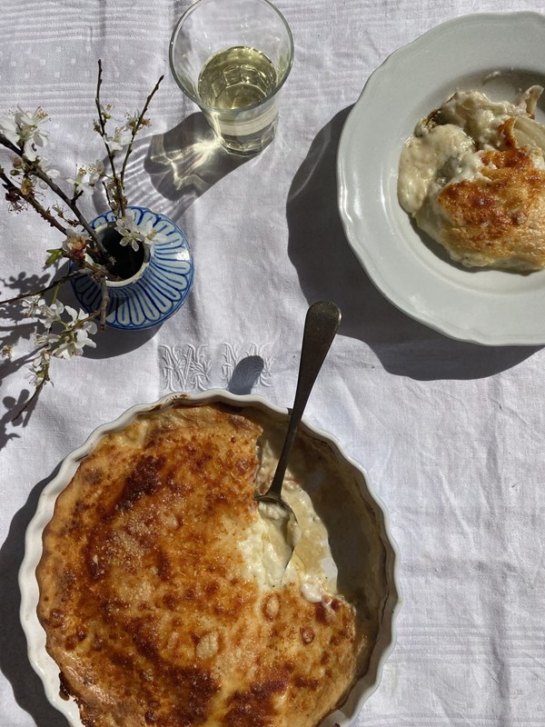 Endive and speck gratin