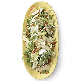 Endive and watercress salad with apples, herbs and chicken