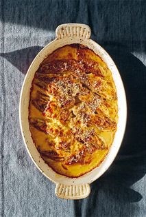 Endive gratin with air-cured ham
