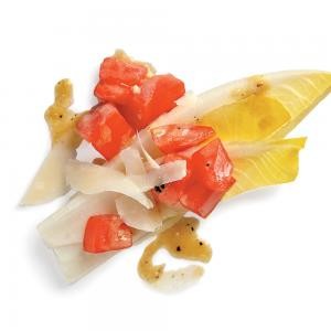 Endive salad with anchovy vinaigrette and Parmesan