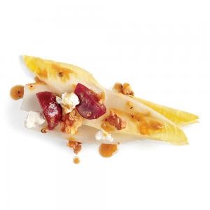 Endive salad with beets, goat cheese, and walnuts