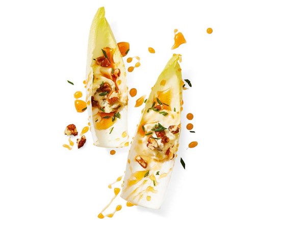 Endive with Gorgonzola and hot honey
