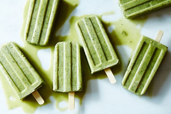 Endless summer matcha chia pudding pops