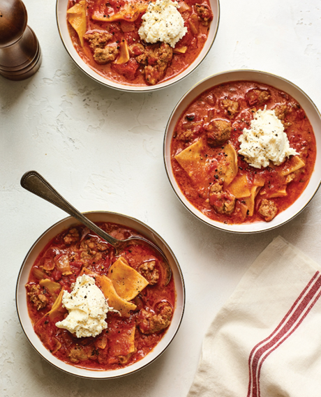 Engagement lasagna soup