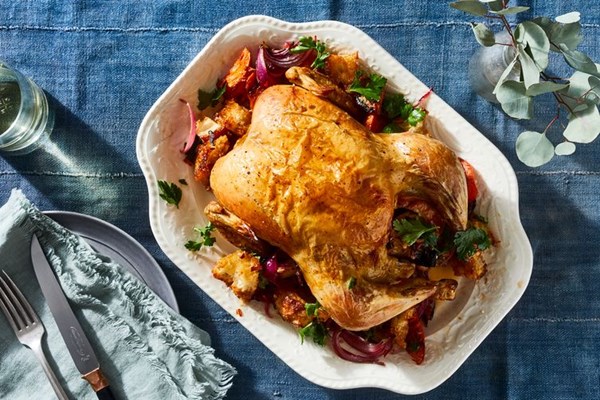  Engagement roast chicken with carrot panzanella 