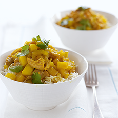 English colonial curry with turkey