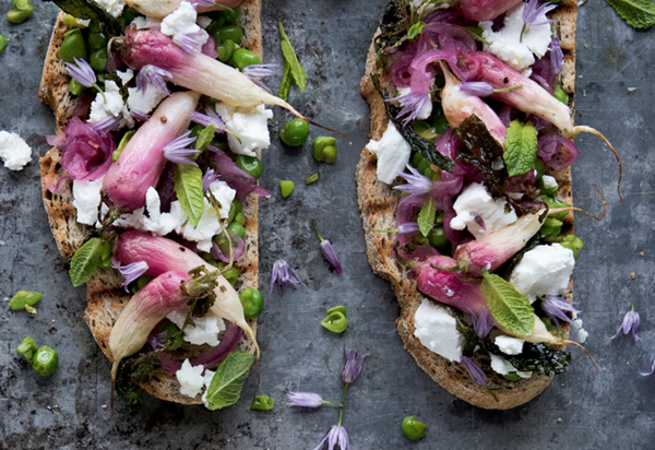 English garden tartines